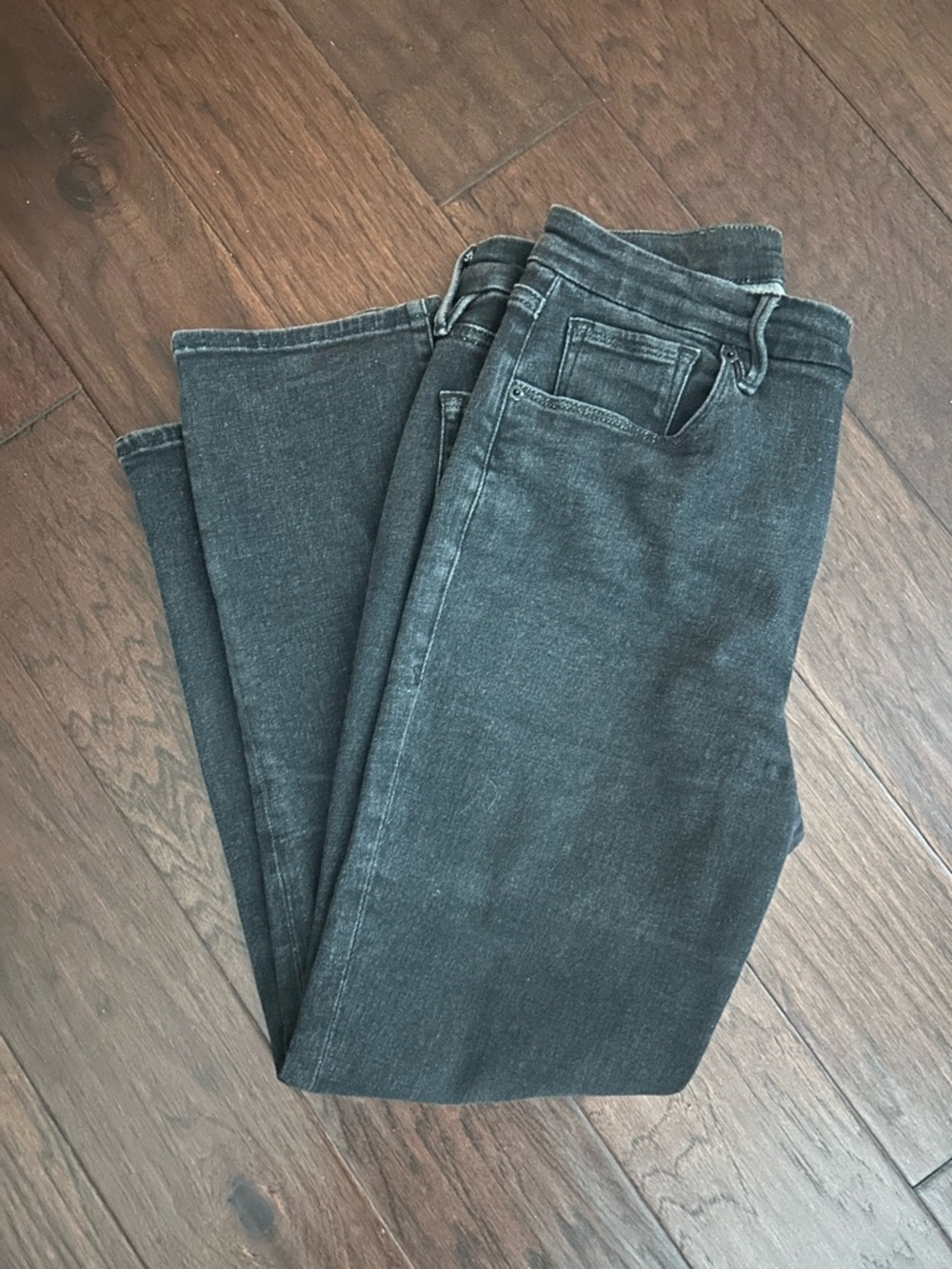 Good American Good Straight - Faded Black Denim Jeans